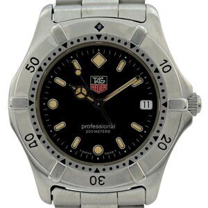 Tag Heuer 37mm Men's Professional 2000 Series Black Dial Watch